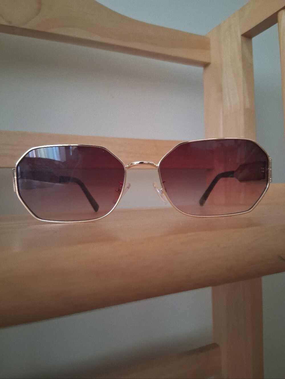 Brown And Gold Ombre Sunglasses